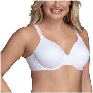 Vanity Fair Back Smoother Bra Size 42G White Underwire Adjustable Lace Floral